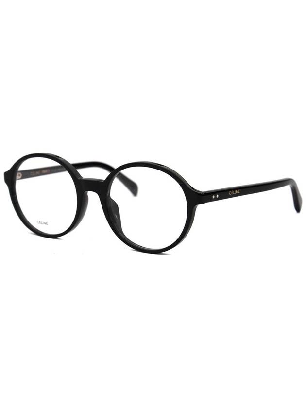 CELINE Eyewear Logo Round Eyeglasses Shiny Black