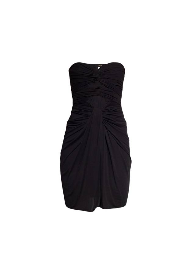 Saint Laurent cut-out crepe jersey midi dress