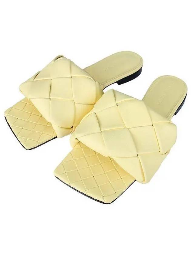 Bottega Veneta WoMen's Lido Leather Slippers Yellow