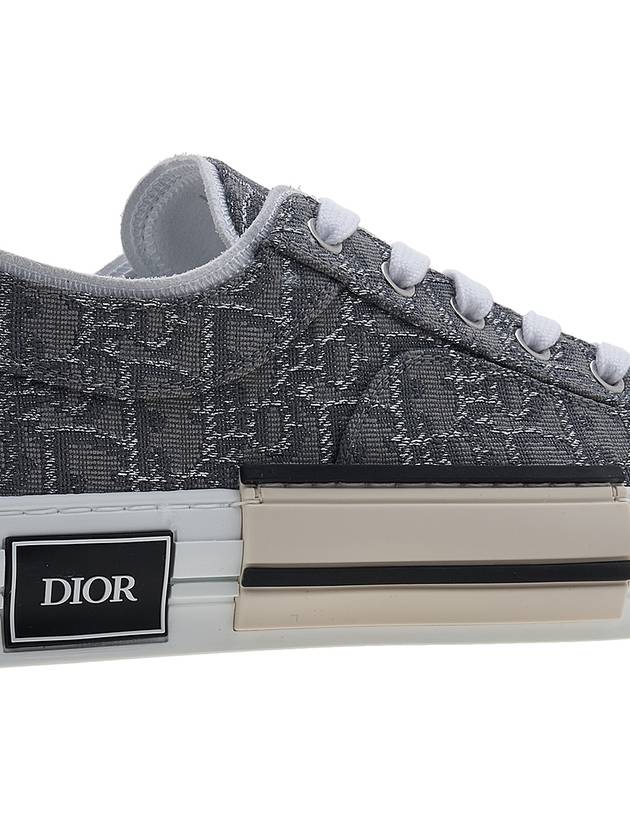 B23 Oblique Canvas Low Top Sneakers Ruthenium Dior