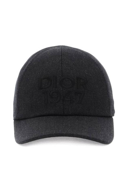 1947 Wool Ball Cap Anthracite Grey Dior