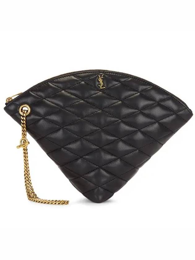 Saint Laurent Large Triangle Pouch Bag Black