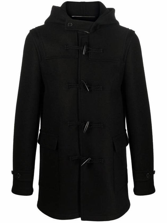 Saint Laurent Tteokbokki Wool Duffel Coat Black