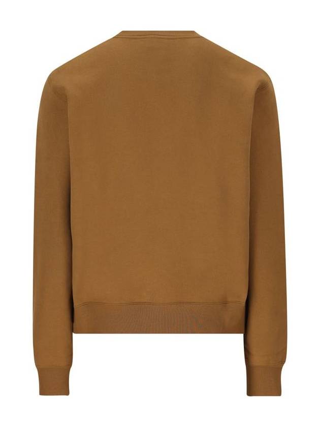 Saint Laurent Embroidered logo knit top brown