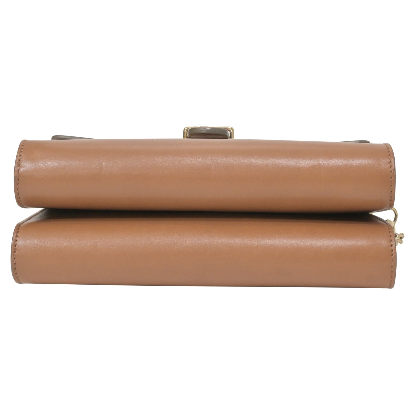 Chloe Small Bronte Flap Bag in Brown Leather