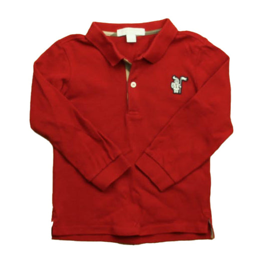 Burberry Boys Red Rugby Shirt