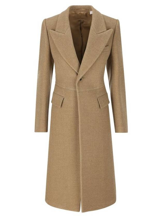 Burberry Tailored Wool Single Coat Straw