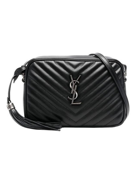 Saint Laurent Lou Quilted Leather Camera Cross Bag Black