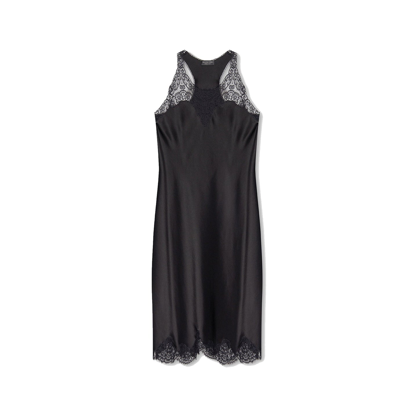 Balenciaga Satin Strappy Midi Dress Women