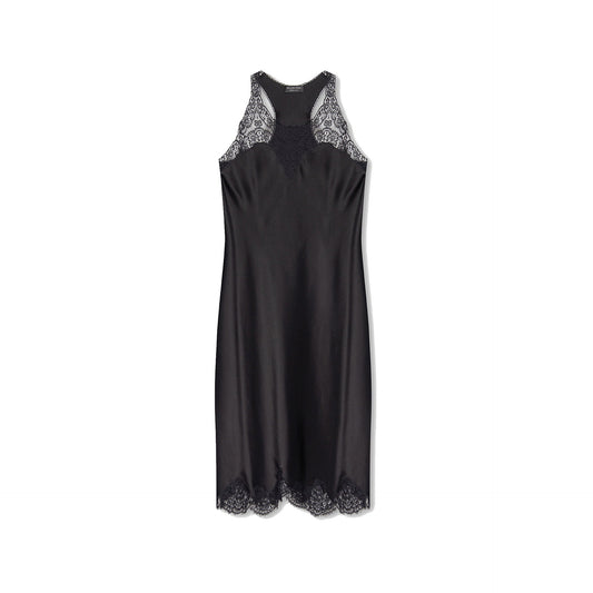 Balenciaga Satin Strappy Midi Dress Women