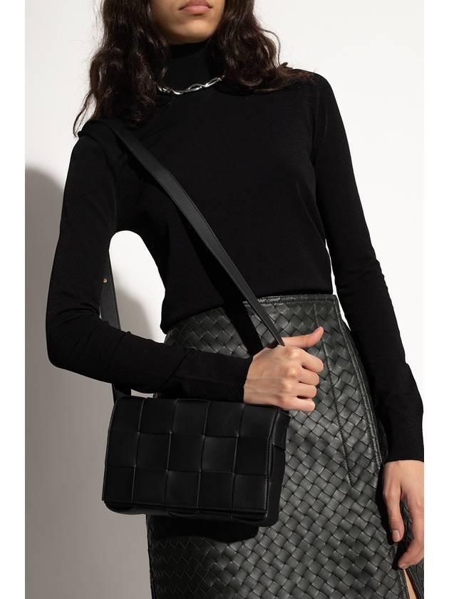 Bottega Veneta Intrecciato Cassette Cross Bag Black