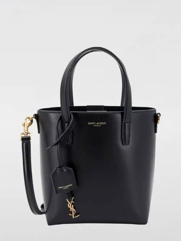 Saint Laurent Toy Small Leather Shopping Box Tote Bag Black