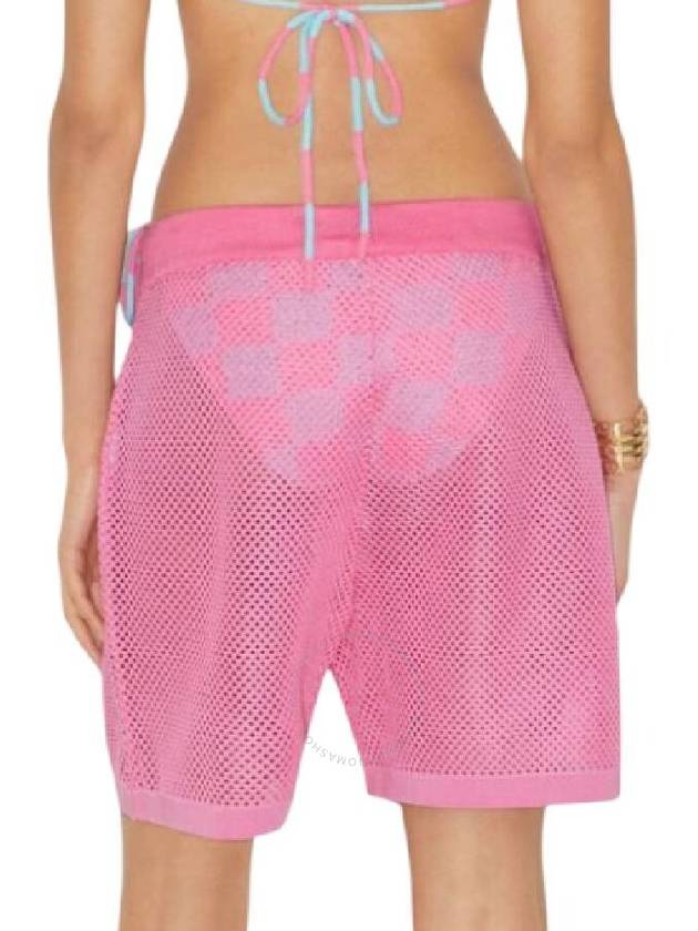 Burberry Burberry Ladies Bubblegum Pink Olivier EKD Motif Mesh Shorts Size Medium
