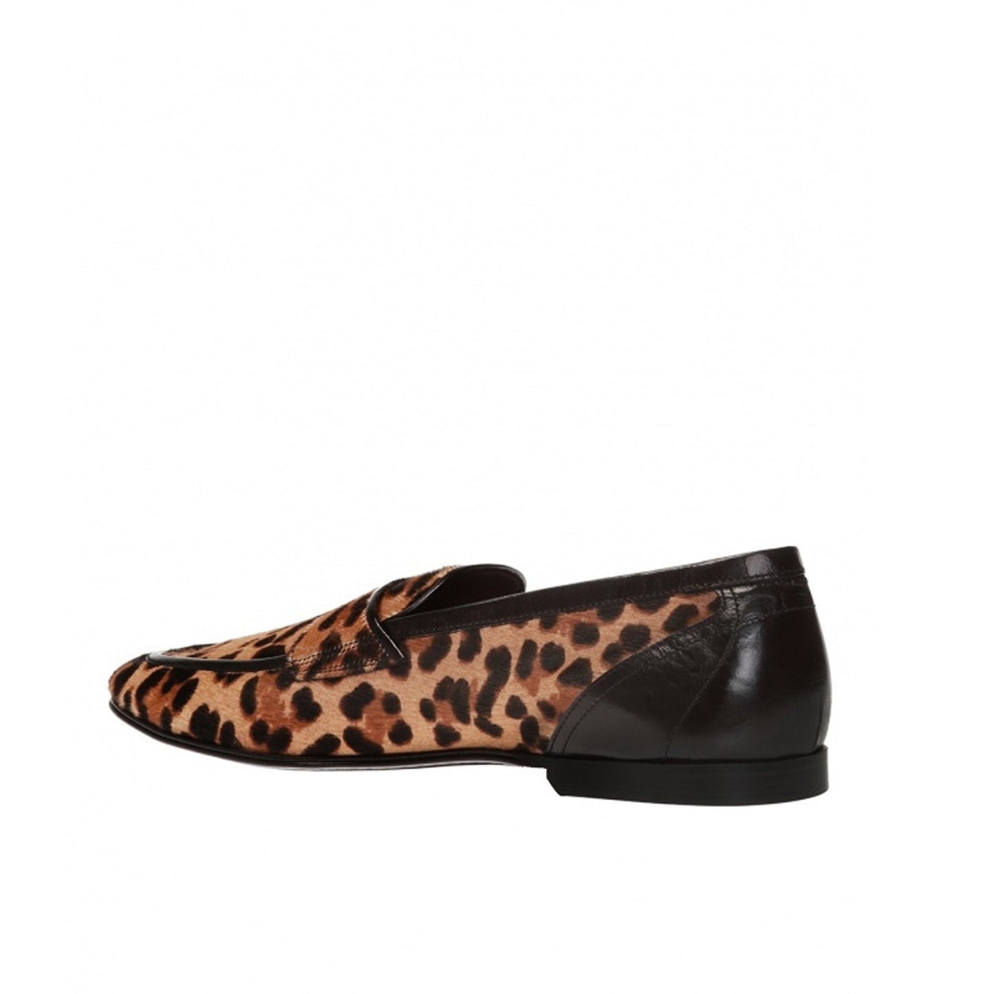 Dolce & Gabbana Leopard Print Pony Hair Loafers Men