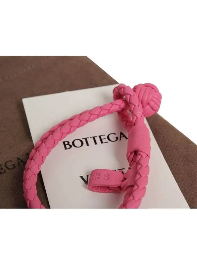Bottega Veneta Intrecciato Double Line Bracelet Pink
