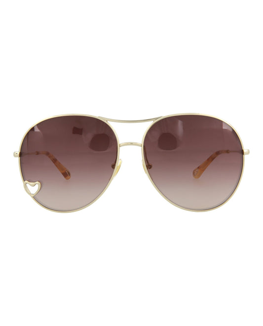 Aviator-Style Metal Sunglasses
