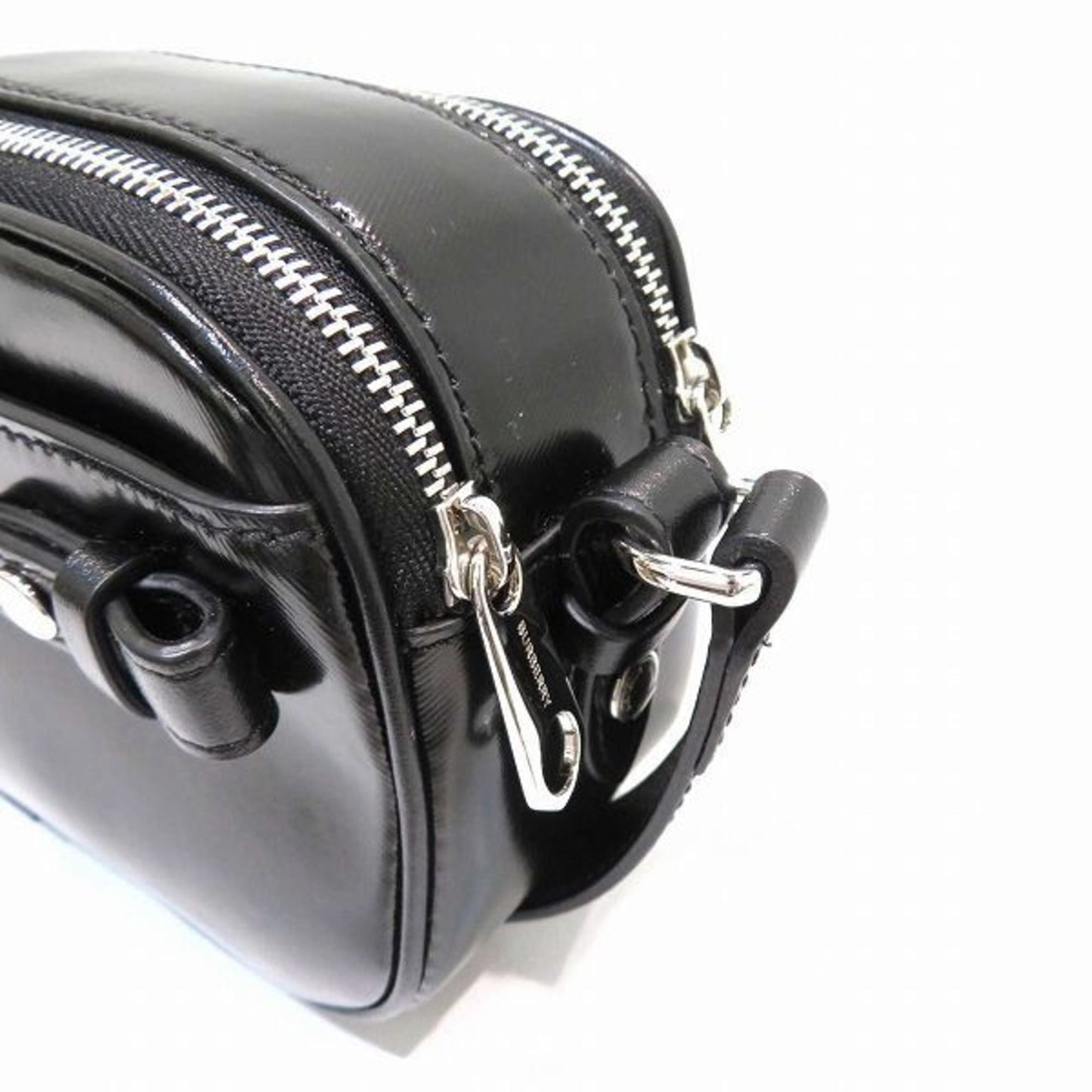 Burberry  Coated Canvas Leather Shoulder Bag ()