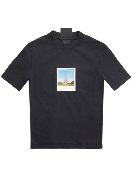 Balenciaga polaroid print stretch design t-shirt 745019TOVC7