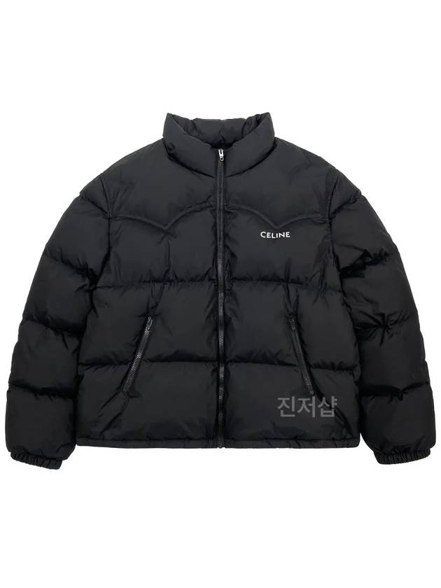 CELINE Western Light Weight Nylon Puffer Padding Black