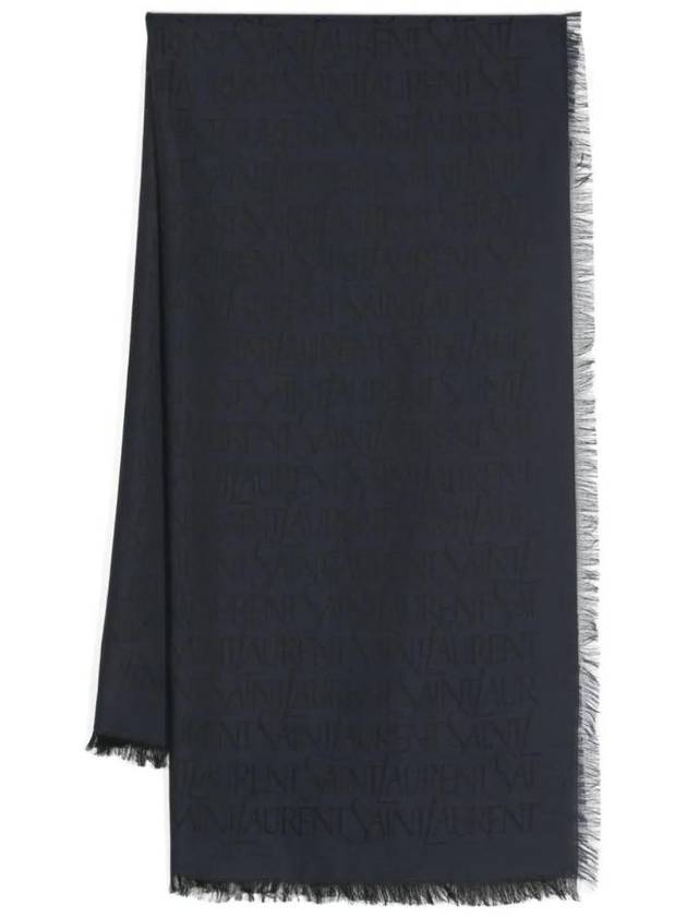 Saint Laurent Logo Jacquard Scarf 7785943YP33