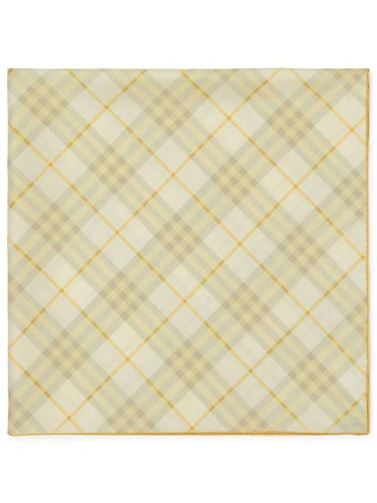 Burberry Checked Silk Scarf Wheat