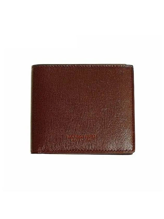 Bottega Veneta Logo Leather Half Wallet Brown