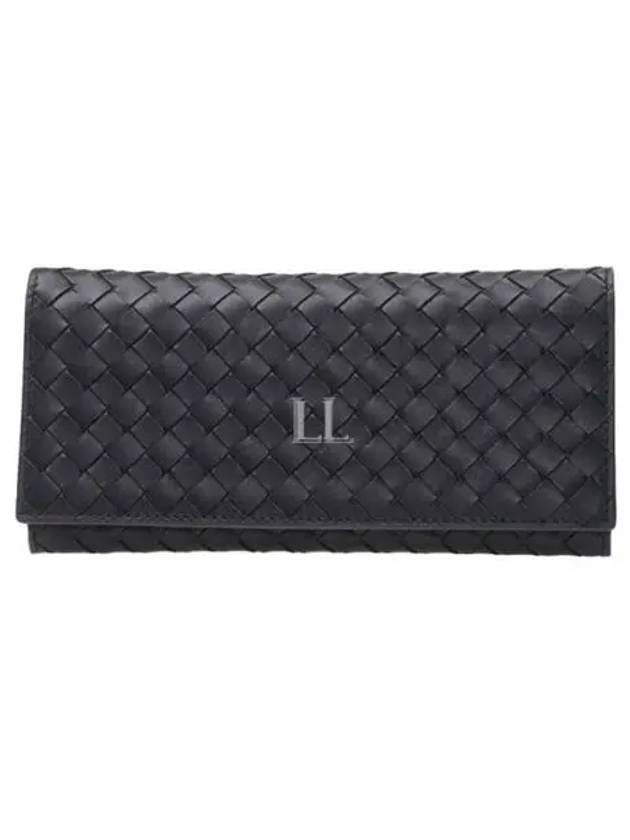 Bottega Veneta Intrecciato Continental Long Wallet Black