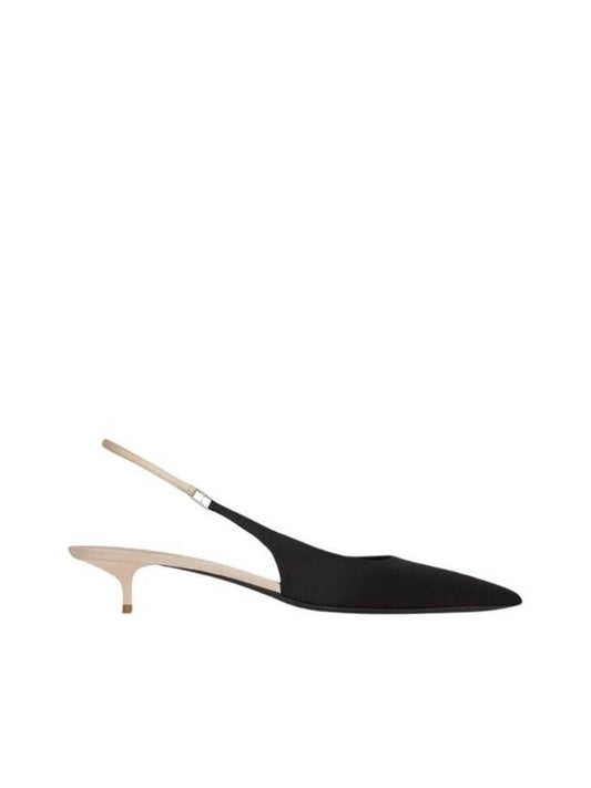 Saint Laurent Women's Cherish Sling Back Pumps Heels Black