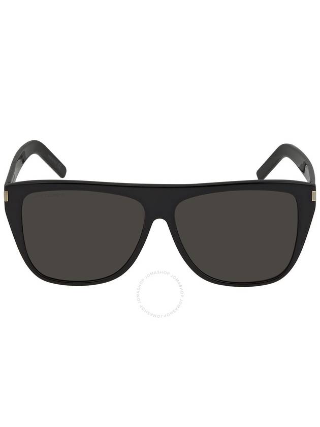 Saint Laurent Saint Laurent Grey Square Unisex Sunglasses SL 1 SLIM 001 59