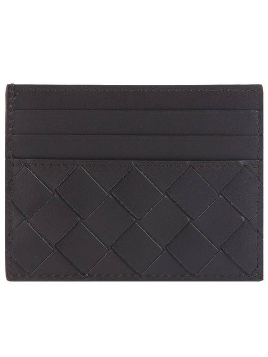 Bottega Veneta Intrecciato Leather Card Wallet Espresso