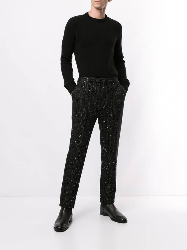 Saint Laurent Men's Crewneck Cashmere Knit Top Black