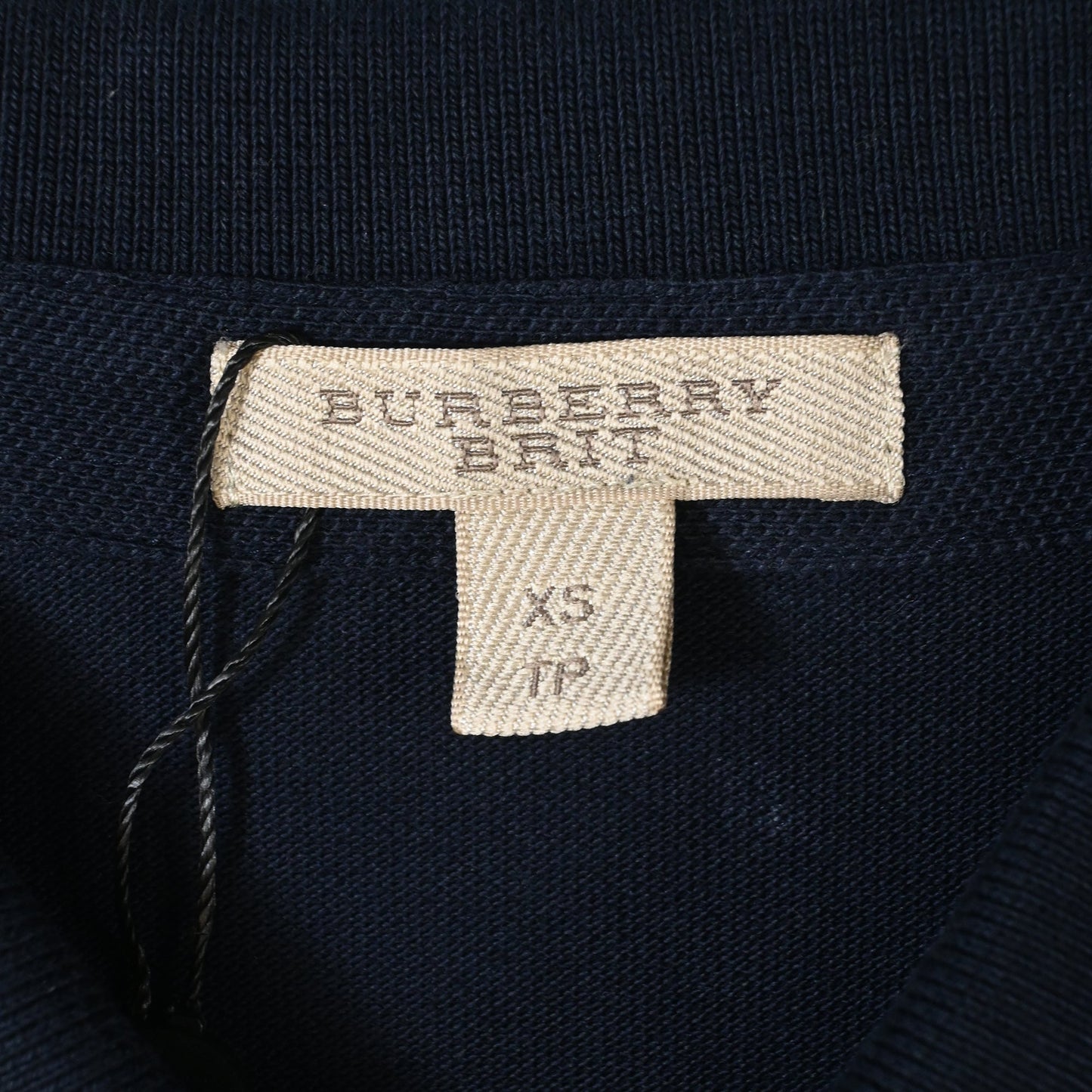 Burberry EKD Logo Polo Shirt in Navy Blue Cotton