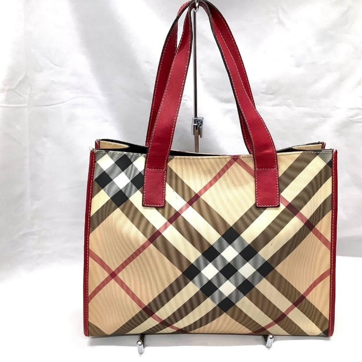 Burberry  Leather Canvas Tote Bag ()