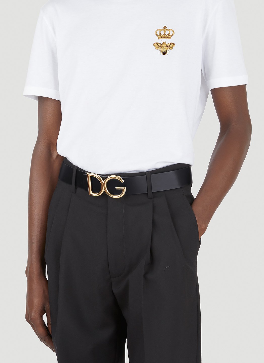Dolce & Gabbana Men Logo Plaque Belt