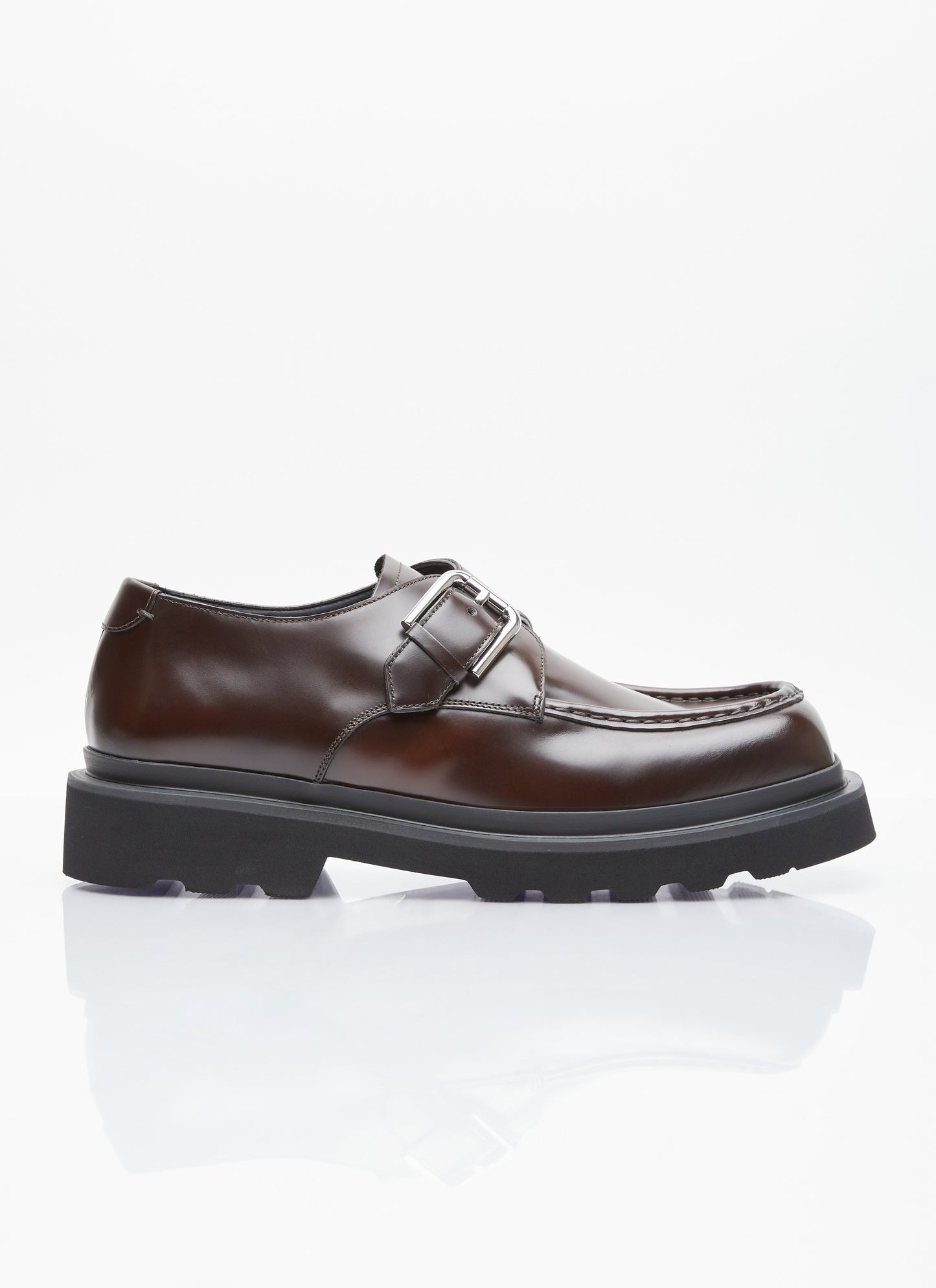 Dolce & Gabbana Men Brushed Leather Monkstrap Shoes