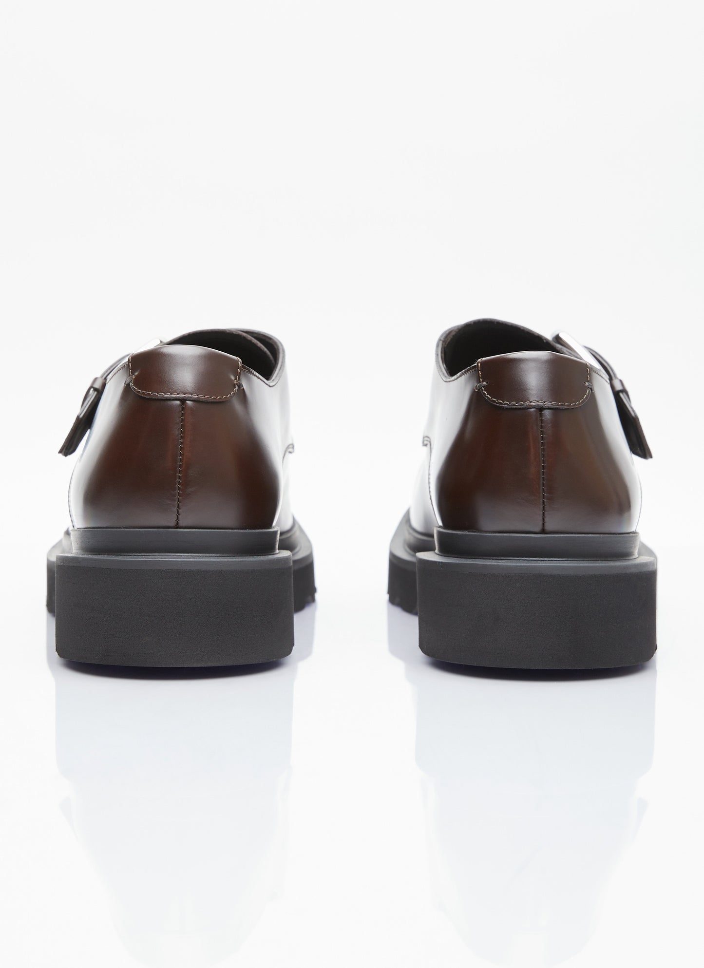 Dolce & Gabbana Men Brushed Leather Monkstrap Shoes