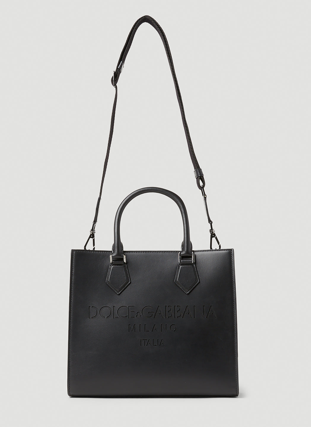 Dolce & Gabbana Men Debossed Logo Tote Bag