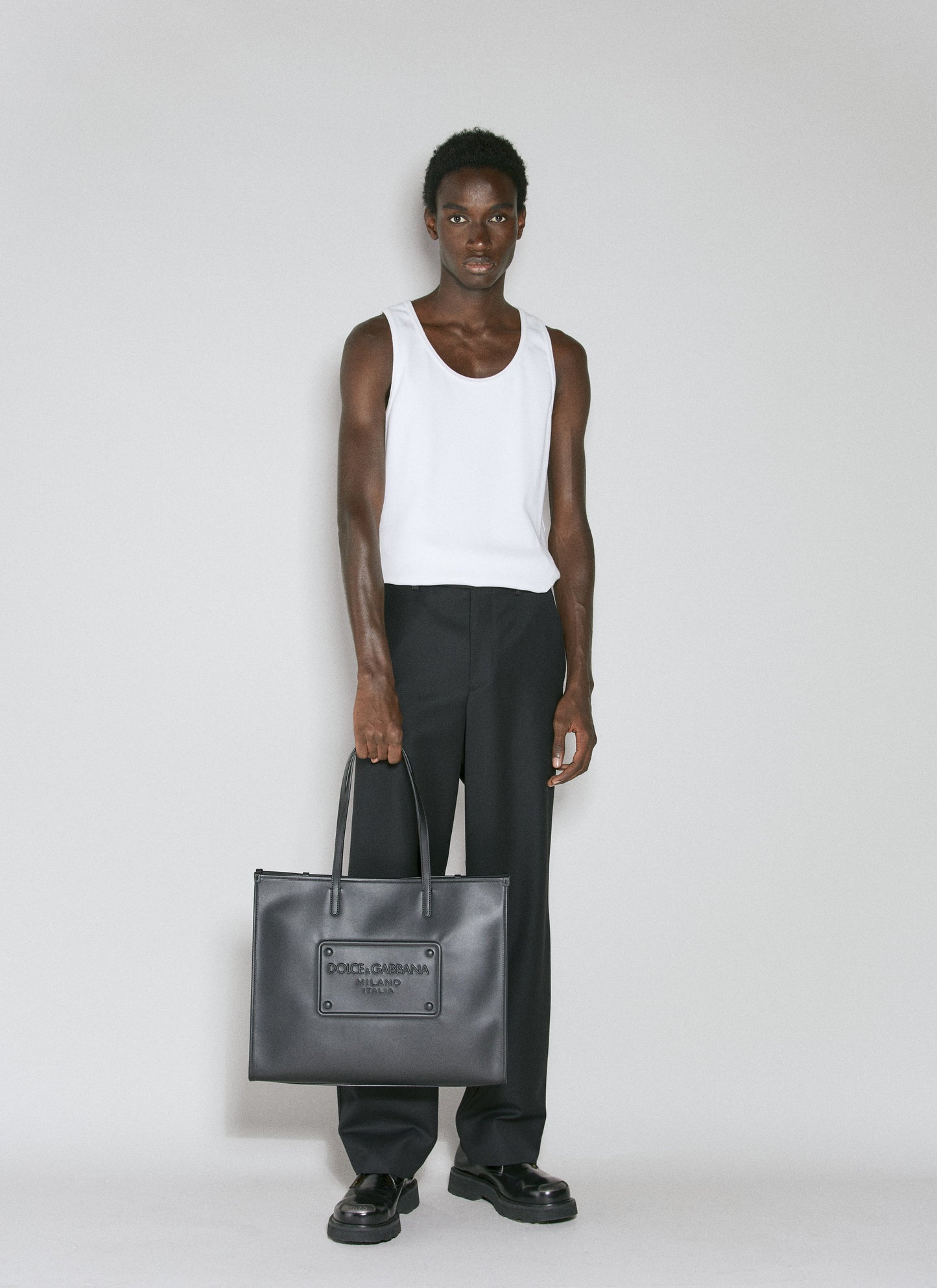 Dolce & Gabbana Men Embossed Logo Tote Bag