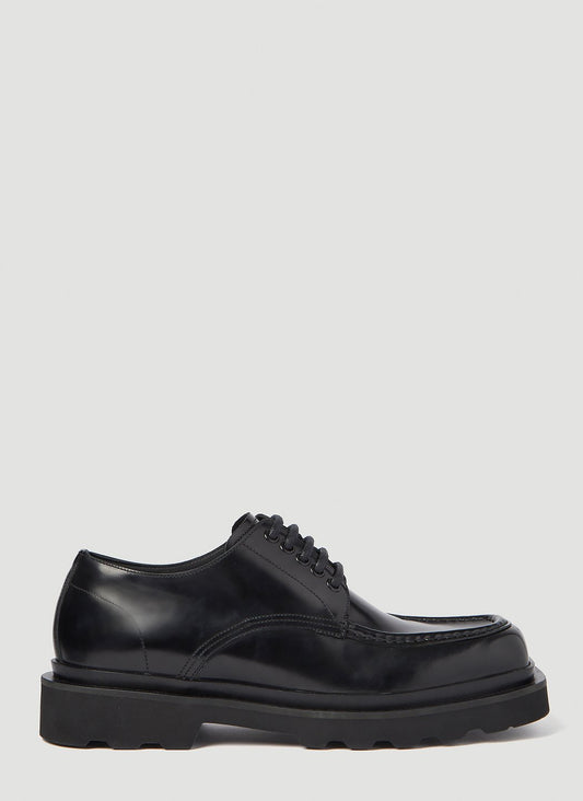Dolce & Gabbana Men Brushed Leather Derby Shoes