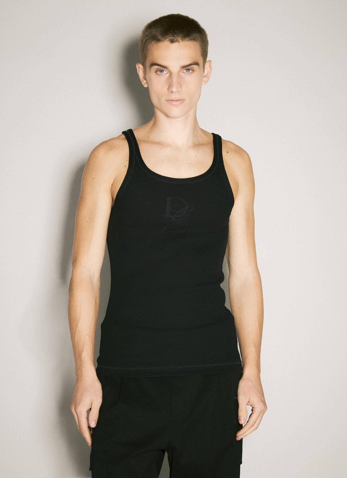 Dolce & Gabbana Men Logo Embroidery Tank Top