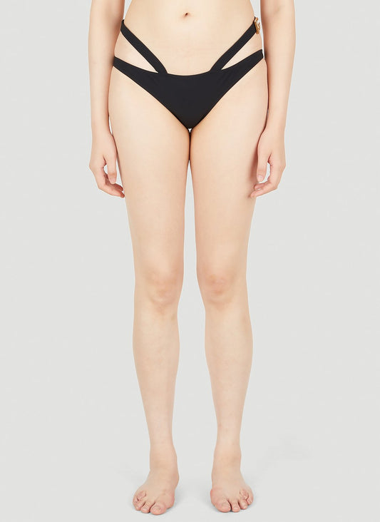 Dolce & Gabbana Women Slip Logo Plaque Bikini Bottoms