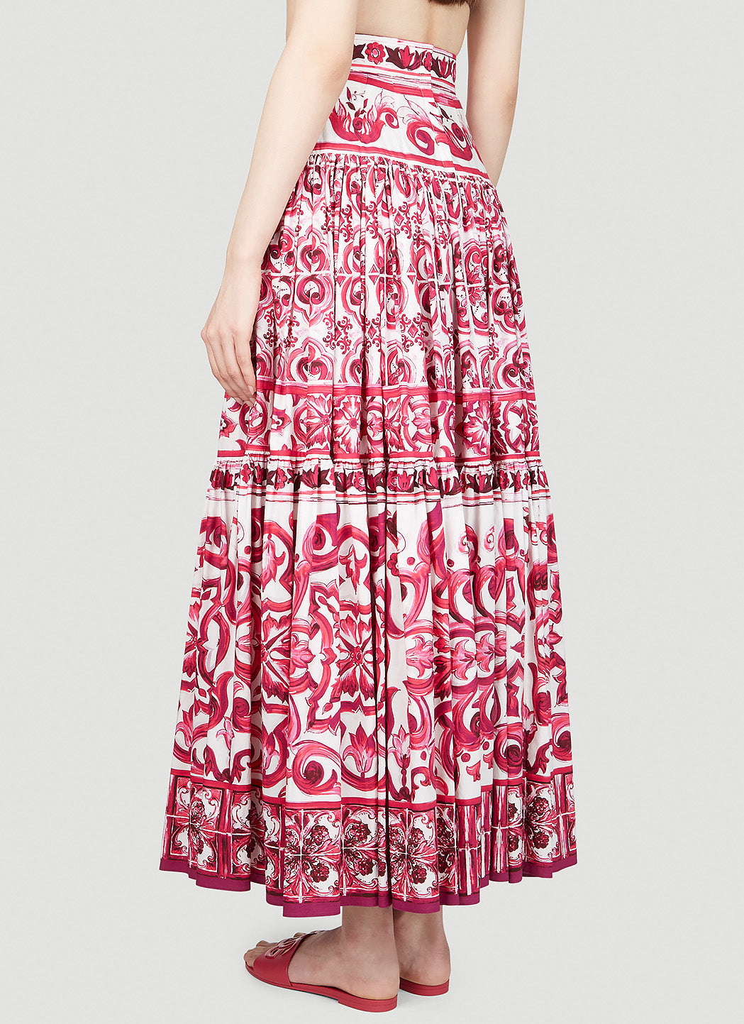 Dolce & Gabbana Women Majolica Print Maxi Skirt