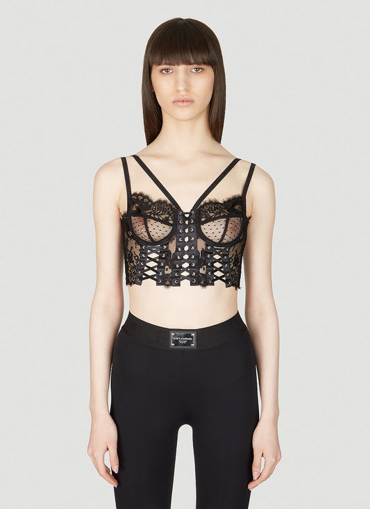 Dolce & Gabbana Women Floral Lace Bralette Top