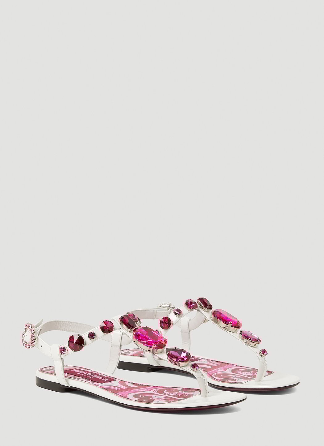 Dolce & Gabbana Women Crystal Embellished Majolica Sandals