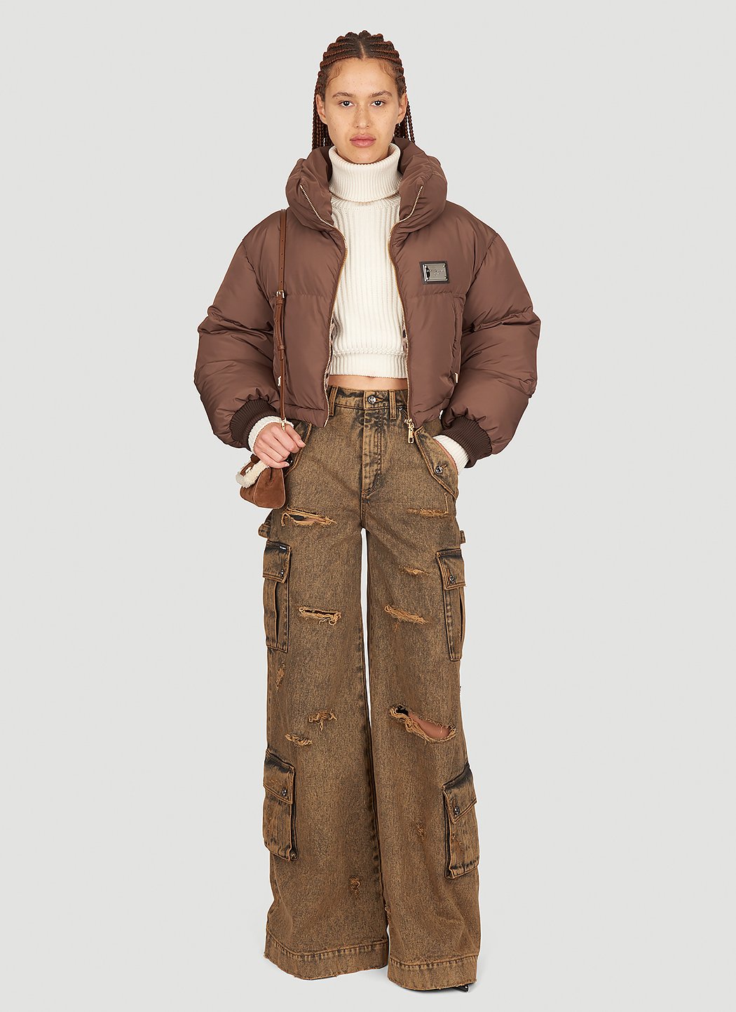 Dolce & Gabbana Women Crop Rib Sweater