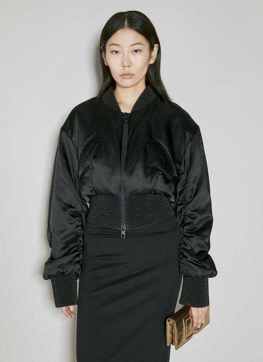 Dolce & Gabbana Women Short Duchesse Bomber Jacket