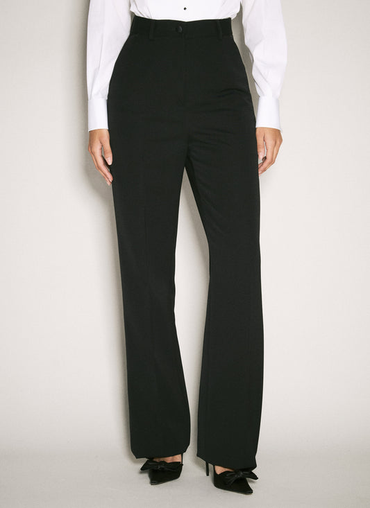 Dolce & Gabbana Women Wool Gabardine Tuxedo Pants