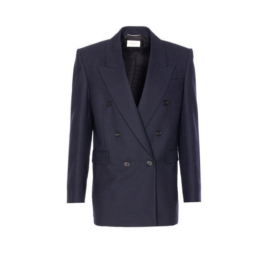 Saint Laurent Men Double Breasted Wool Jacket