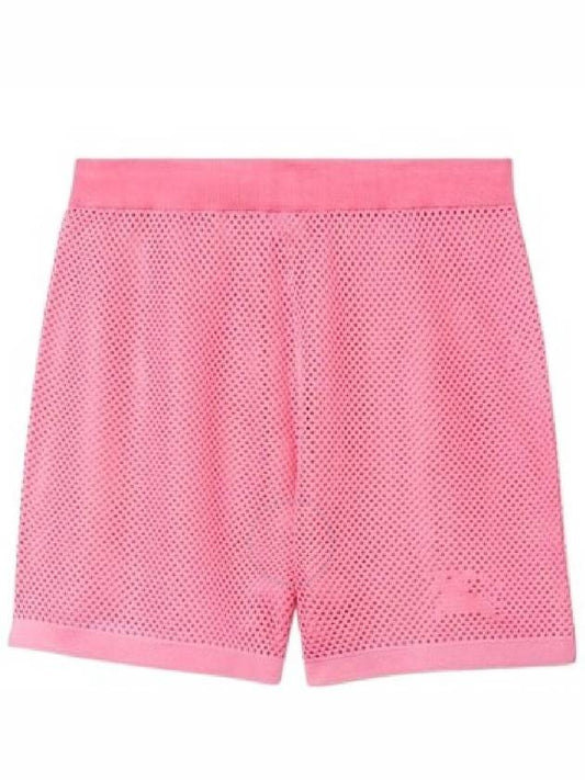 Burberry Burberry Ladies Bubblegum Pink Olivier EKD Motif Mesh Shorts Size Medium