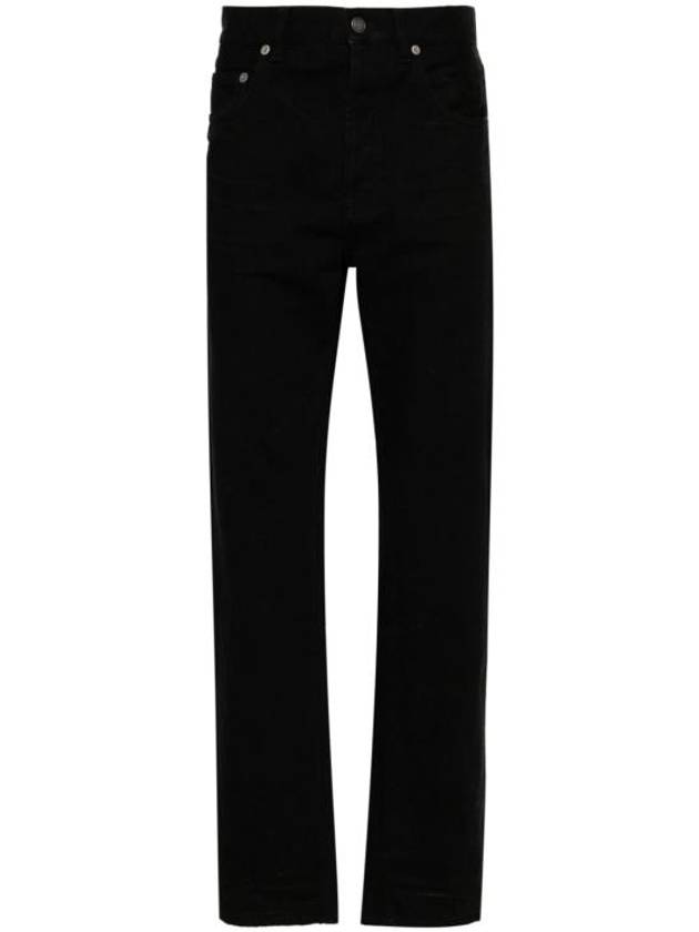 Saint Laurent Denim Cotton Straight Jeans Black